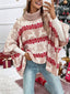 Women's Oversized Reindeer Turtleneck Christmas Sweater