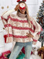 Women's Oversized Reindeer Turtleneck Christmas Sweater