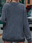 Women's Oversized Sequin Santa Christmas Sweater with Crew Neck