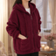 Women's Oversized Sherpa Fleece Zip-Up Hoodie with Metal Zipper