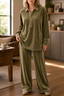 Women's Oversized Velvet Two-Piece Lounge Set with Top and Pants