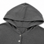 Women's Oversized Waffle Knit Henley Hoodie with Button Collar