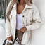 Women's oversized wool blend shacket in cream