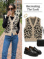 Khaki quilted vest styled with jeans