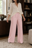 Women's Pinstripe High-Waisted Wide-Leg Pants