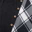 Women's Plaid Patchwork Cowl Neck Maxi Dress