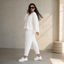 Women's Pleated Wide-Leg Pants Two-Piece Loungewear Set
