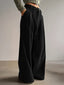 Women's Pleated Wide-Leg Pants with Tailored Waist