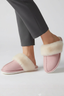 Women's Plush Lined Indoor Slippers with Textured Sole in pink