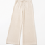 Women's Polo Collar Wide-Leg Lounge Set with High-Waisted Pants