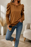 Women's Puff Sleeve Hooded Sweatshirt
