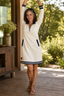 Women's Quarter Zip Collared Sweatshirt Dress