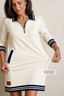 Women's Quarter Zip Collared Sweatshirt Dress