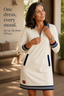 Women's Quarter Zip Collared Sweatshirt Dress
