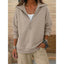 Women's Quarter Zip Lapel Collar Sweatshirt in khaki