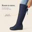 Quilted puffer boots paired with denim