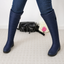 Shaft height detail of the tall quilted boots