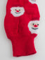 Women's Red Santa Print Christmas Sweater with Crew Neck