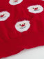 Women's Red Santa Print Christmas Sweater with Crew Neck