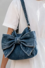 Women's Retro Bow Shoulder Bag with Roomy Main Compartment