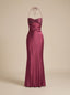 Women's Rhinestone Halter Satin Maxi Dress with Lace-Up Back