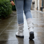 Back view of the mid calf slouch boots