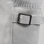 Ribbed knit cuff and buckle detail