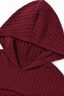 Women's Ribbed Knit Mini Dress with Hooded Bolero Set