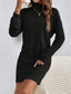 Women's Ribbed Turtleneck Sweater Dress