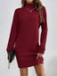 Women's Ribbed Turtleneck Sweater Dress