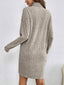 Women's Ribbed Turtleneck Sweater Dress