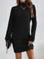 Women's Ribbed Turtleneck Sweater Dress