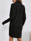 Women's Ribbed Turtleneck Sweater Dress