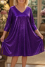 Women's Sequin V-Neck Party Dress with Pockets