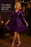 Women's Sequin V-Neck Party Dress with Pockets
