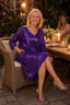 Women's Sequin V-Neck Party Dress with Pockets