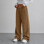 Women's Sherpa Fleece-Lined Wide-Leg Pull-On Pants in coffee brown