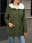 Fern green parka styled casually