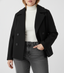 Women's short double breasted peacoat in black