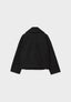 Black short peacoat shown flat