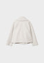Cream short peacoat shown flat