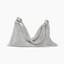 Women's Silver Crystal Rhinestone Hobo Evening Handbag