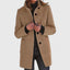 Women's single breasted longline tailored coat in camel