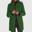 Women's single breasted longline tailored coat in dark green