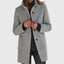 Women's single breasted longline tailored coat in grey
