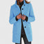 Women's single breasted longline tailored coat in light blue