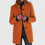 Women's single breasted longline tailored coat in orange