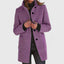 Women's single breasted longline tailored coat in purple