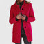 Women's single breasted longline tailored coat in red