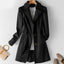 Women's single breasted trench coat in black